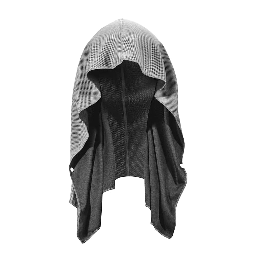 Cooling Hoodie Towel Neck Wrag Sport Cooling Towel for  Workout Camping Cycling Grey