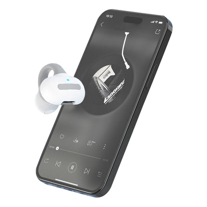 MG8 Wireless Bluetooth 5.2 Single Earphone Ear-clip Headphones TWS Sports Earbuds with Charging Case White