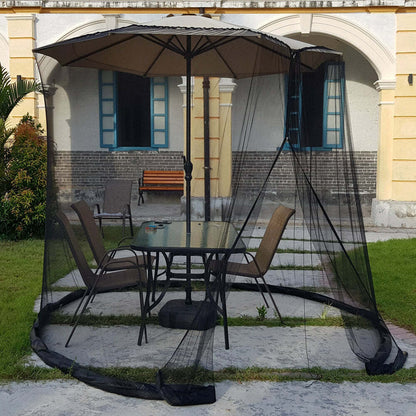 Universal Patio Umbrella Mosquito Net Easy Install Bug Screen for Outdoor