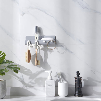 Punching Free Wall Mount Key Holder Key Hook Door Hanger Key Storage Rack Grey