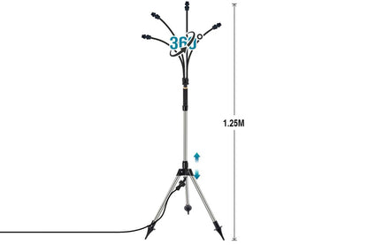 Patio Standing Mister Adjustable Height 1.25M Portable Stand Misting System for Outside Garden BBQ Water Mist Playing Patio Cooling