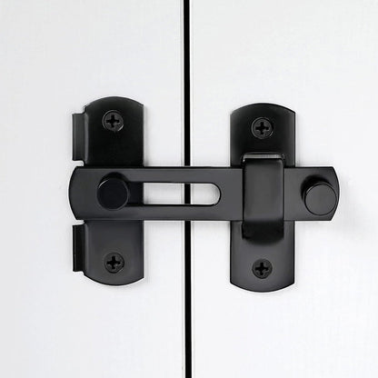 Set of 4Pcs 90-Degree Rotating Barn Door Lock Chirldproof Flip Sliding Latches for Window Door Black
