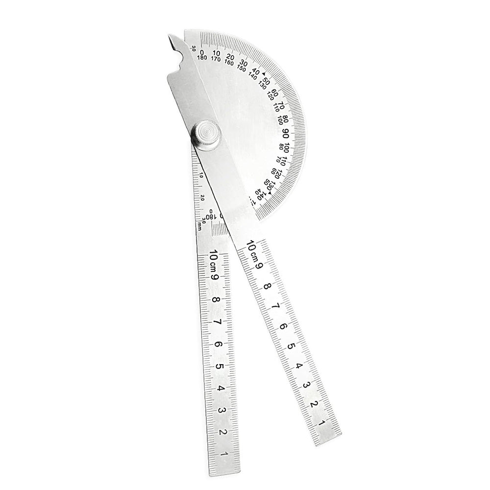 Stainless Steel Angle Protractor 0-180 Degree Gauge for Woodworking-Style 1