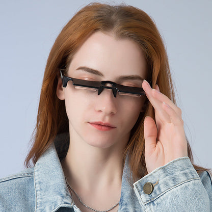 Horizontal Reading Glasses Lazy Prism Spectacles for Lying Down Reading