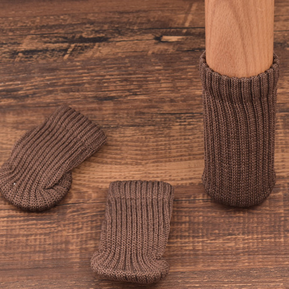 12Pcs Knitted Table Chair Leg Sleeve Socks Floor Protector Furniture Feet Covers