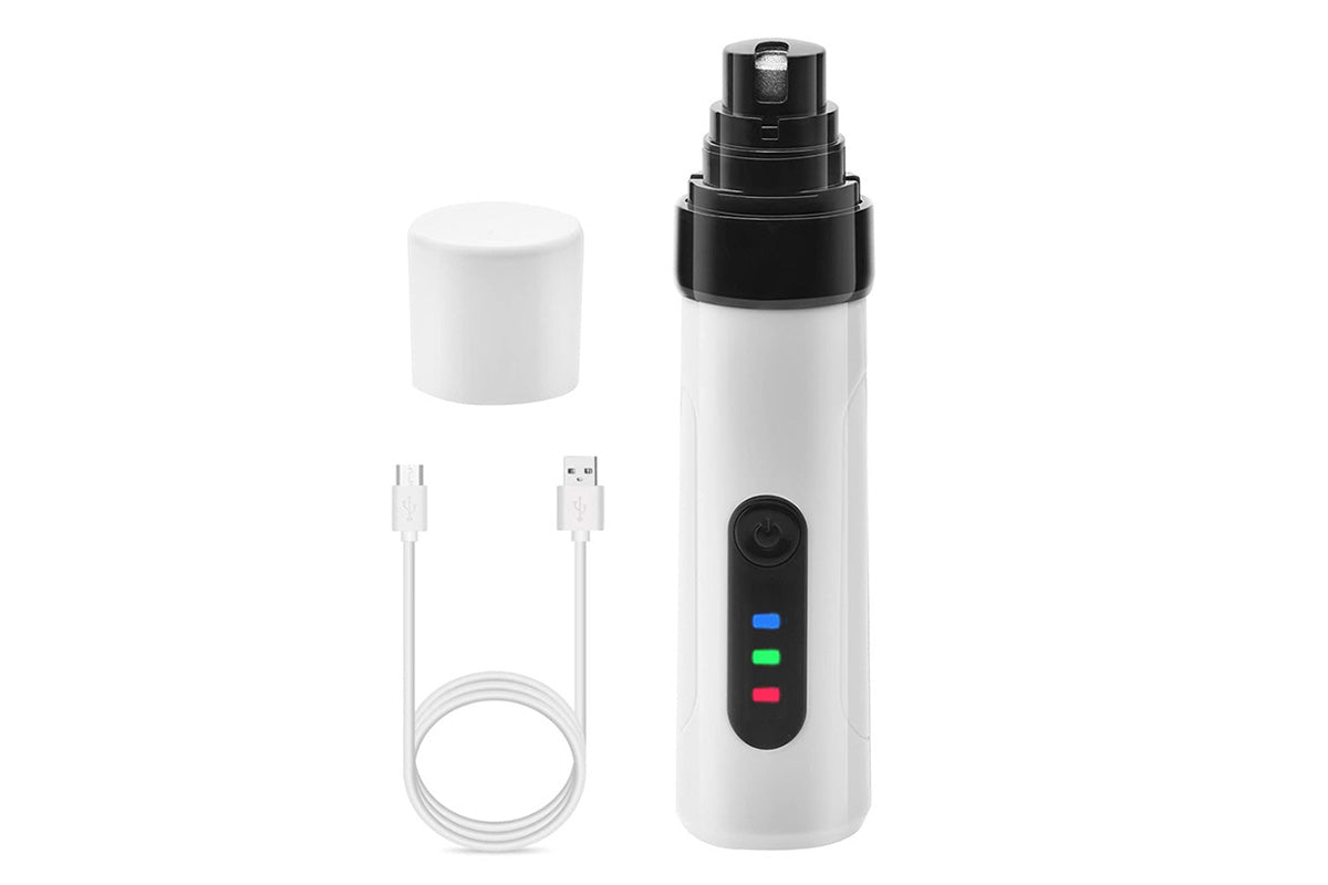 2Pcs Silent Pet Nail Grinder Dog Nail Trimmer Grooming Smoothing Tool