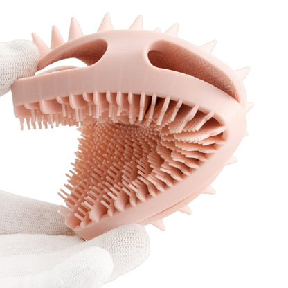 Dual-Sided Silicone Shower Body Brush ââ‚?Soft & Firm Exfoliating Scrubber Pink