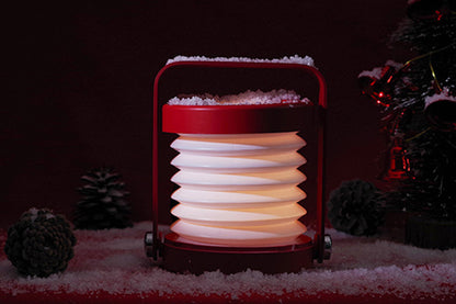 Multi Dimmable Foldable LED Night Light Table Lamp Portable Camping Flashlight-Red