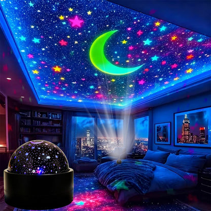 2-in-1 Projection Light Christmas RGB Light with Music Sync - Moon
