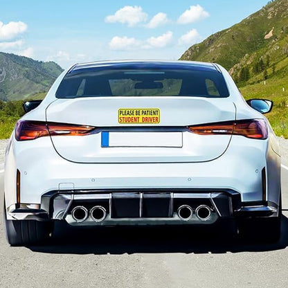 3Pcs Student Driver Car Signs Please Be Patient Bumper Sticker Decal for New Drivers