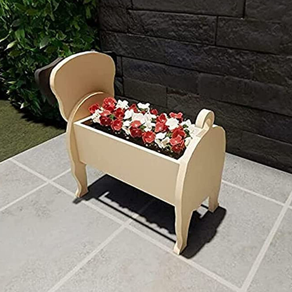 Cute Animal PVC Garden Dog Flower Planter Plant Pots For Outdoor Decoration-Pug