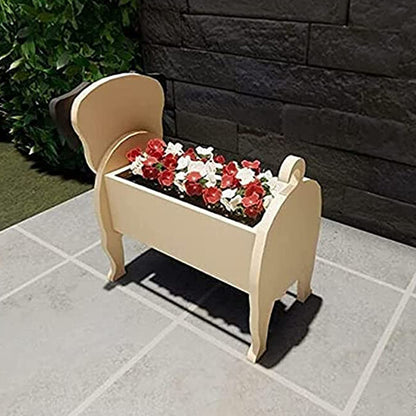 Cute Animal PVC Garden Dog Flower Planter Plant Pots For Outdoor Decoration-Pug