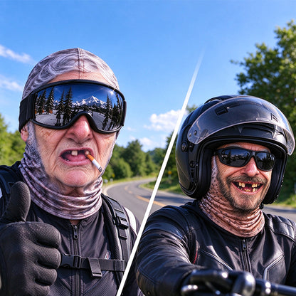 Summer Riding Windproof Face Mask Funny Old Man Face Balaclava