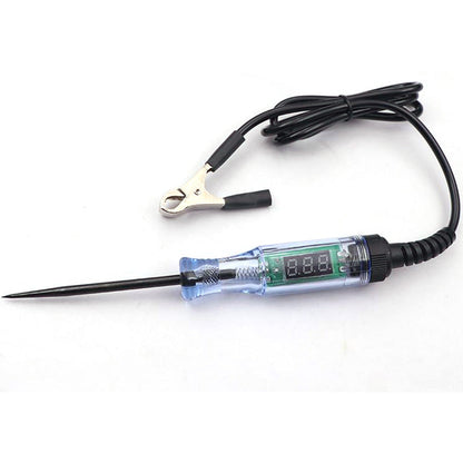 3V 6V 12V 24V Electrical Circuit Voltage Tester with Digital Display for Auto Car LED Light Test Probe Pen Black