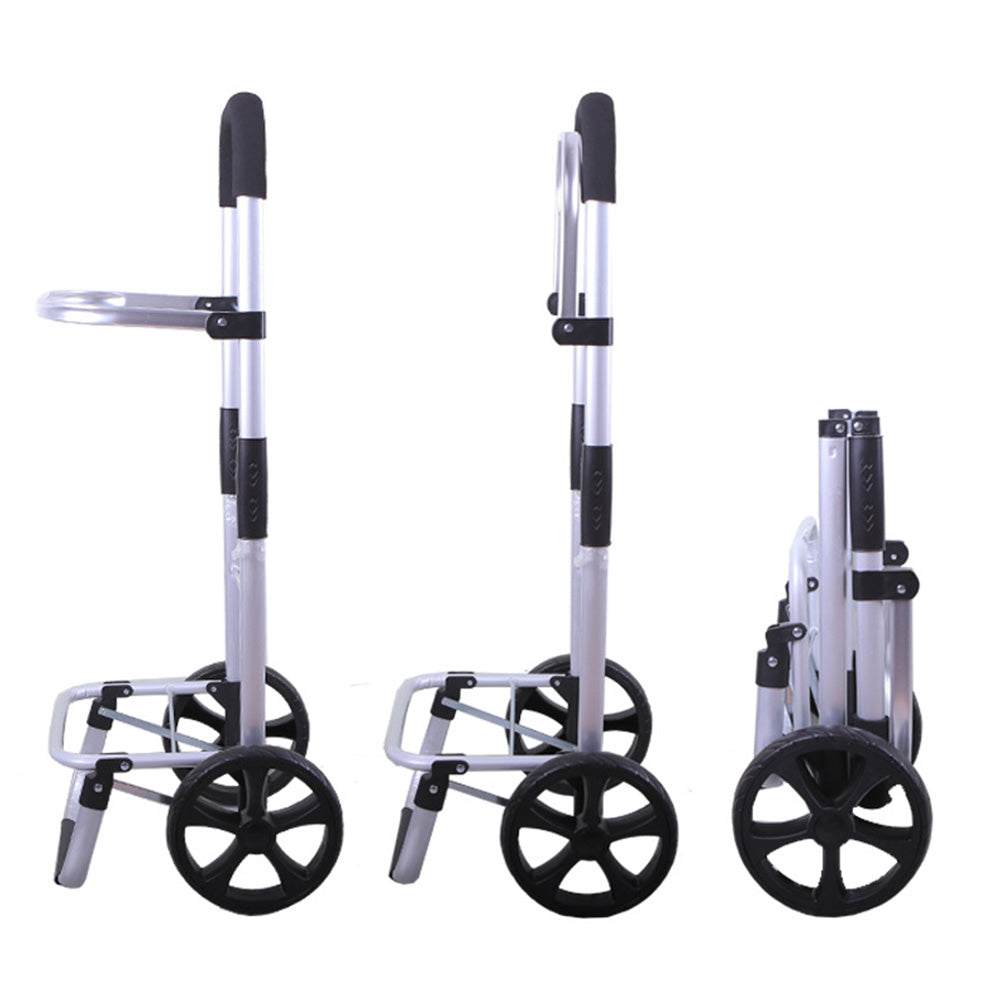 Folding Shopping Cart with Oxford Bag-Grey