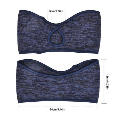 2Pcs Fleece Ear Warmer Headband with Ponytail Hole Running Headband Thermal Ear Muffs Style 1