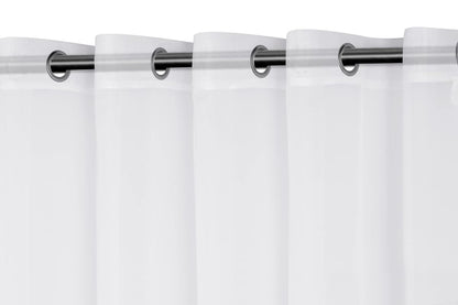 4 Piece Water Resistant White Outdoor Sheer Curtains