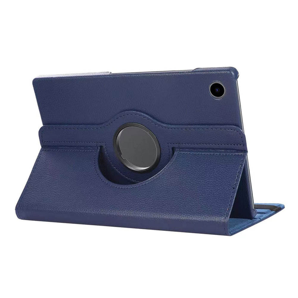 360 Rotating Case for Samsung Tab A9 Plus 11 Inch PU Leather Cover with Stand-Blue