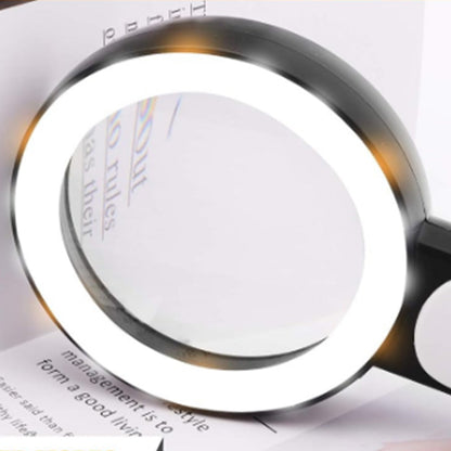 30X Magnification Magnifying Glass Handheld Magnifier with 3-Mode LED Light