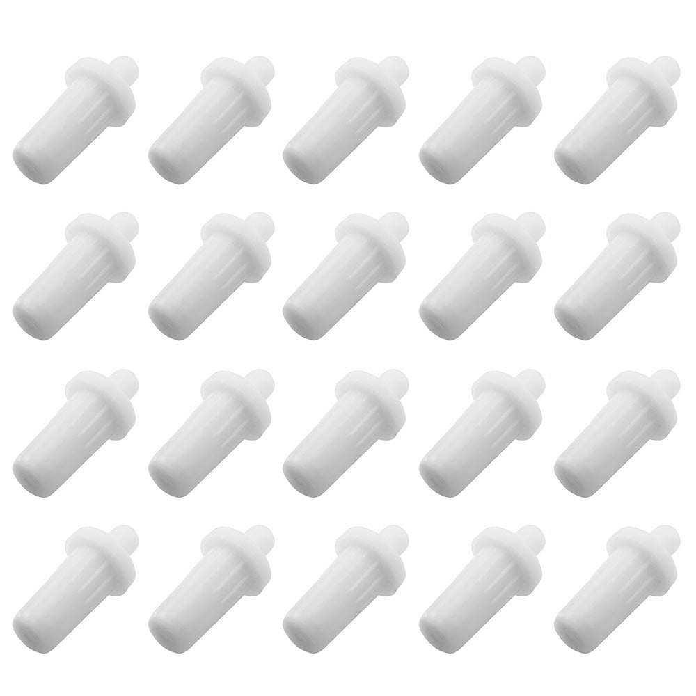 20 Pieces Plastic Spring Pivot Pins for Plantation Shutters - White