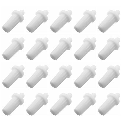 20 Pieces Plastic Spring Pivot Pins for Plantation Shutters - White