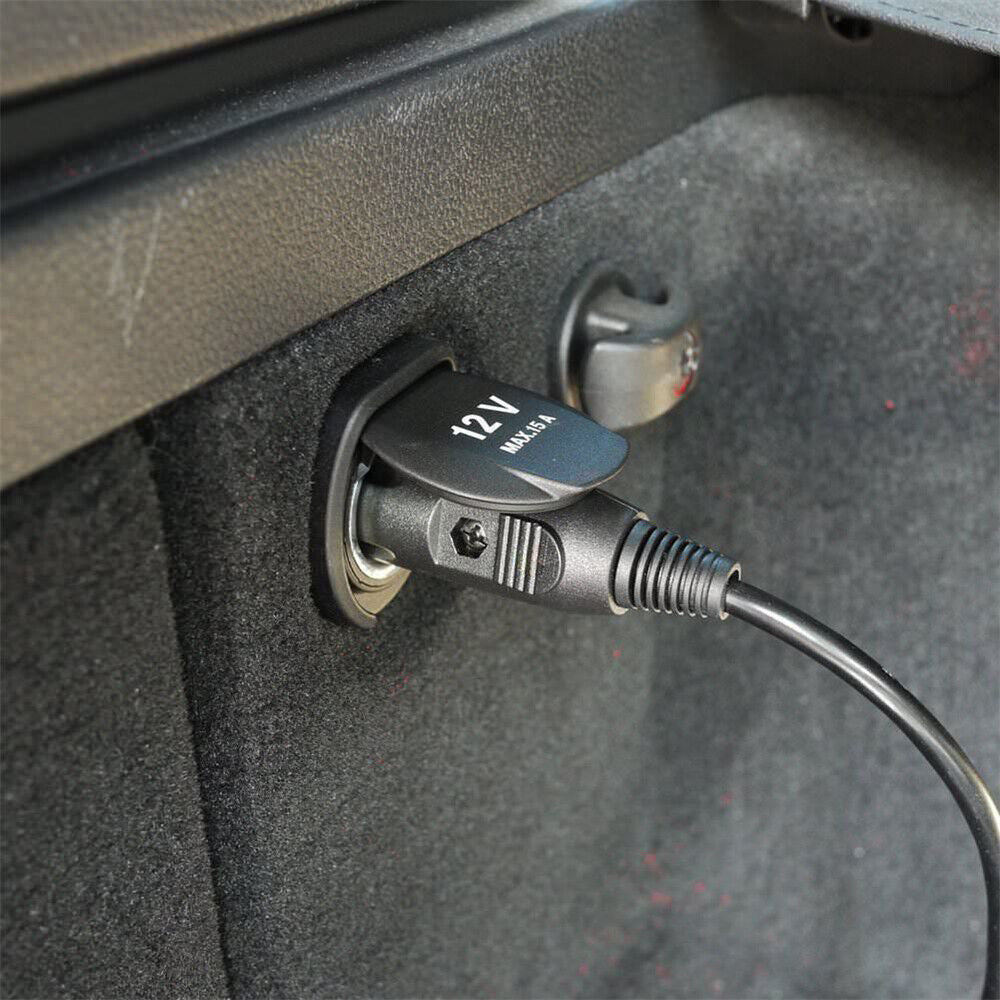 2Pcs 12V Car Cigarette Lighter Adapter Extension Cable Cord Plug Connector