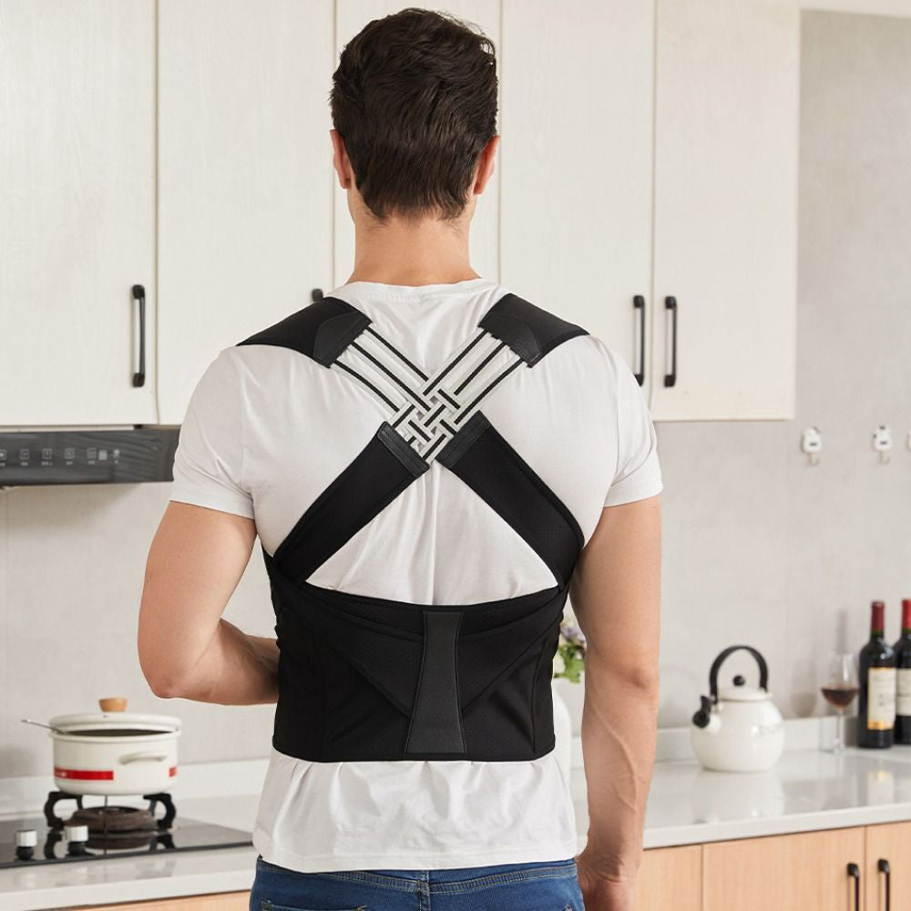 Adjustable Posture Corrector Low Back Support Shoulder Brace Belt for Women Men