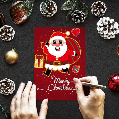 16Pcs Kids Christmas Stickers ¨C DIY Stocking Stuffers Crafts and Christmas Decorations