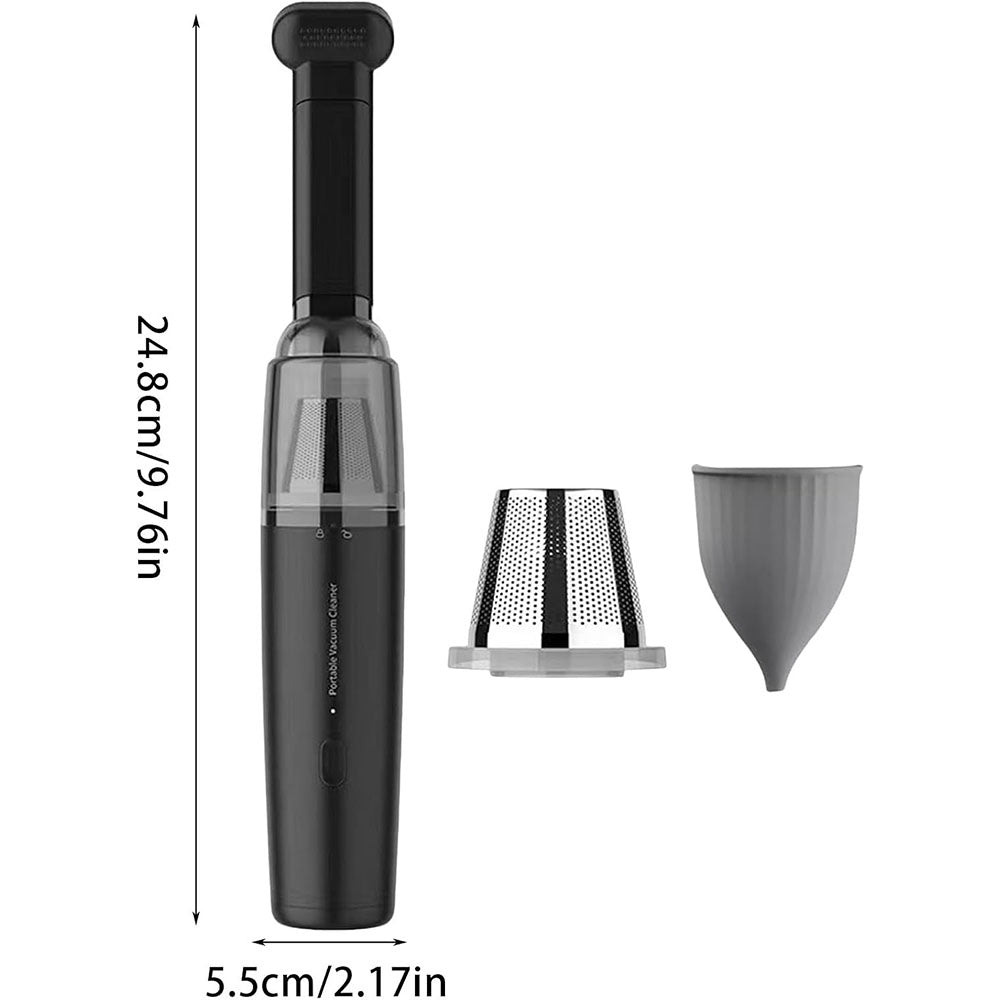 Portable Cordless Handheld Vacuum with Two Suction Modes - Black