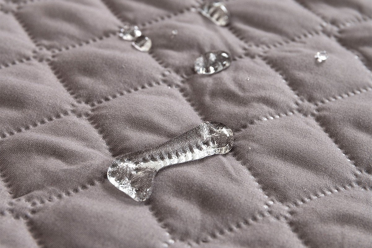 Queen Mattress Cover Waterproof Quilted Mattress Pad Protector-light grey