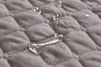 Queen Mattress Cover Waterproof Quilted Mattress Pad Protector-light grey