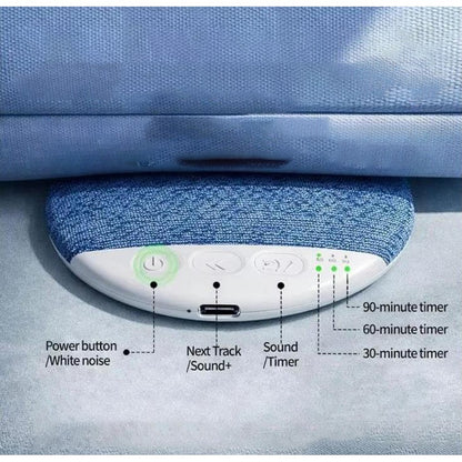 Under Pillow Speaker with White Noise Portable Bluetooth Speaker for Sleeping-White