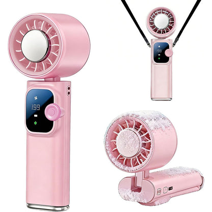TEC Cooling Handheld Fan with 199 Speed Levels - Pink