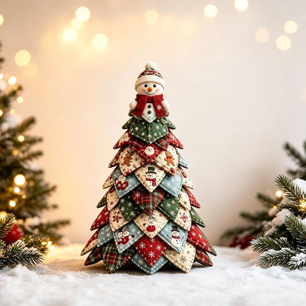Christmas DIY Felt Craft Kit 3D Quilted Christmas Decoration Kit for Adult - Snowman