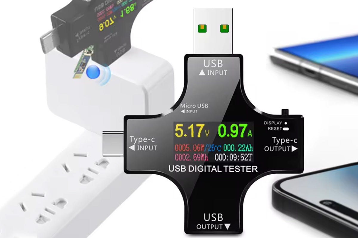 USB C Tester Digital Multimeter for Voltage Current Power Meter Charger Detector -USB Tester