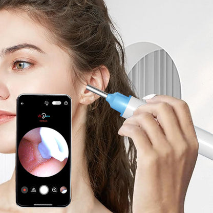 WiFi Ear Wax Removal Camera Ear Scope Visual Ear Cleaner Ear Wax Removal Tool Kit White