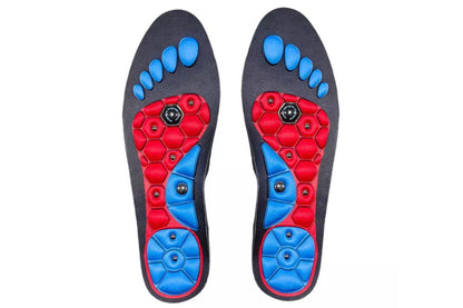 1 Pair of Acupressure Insoles  Massage Orthopedic Insoles for Women Men Shoe-pad Foot Therapy-Red