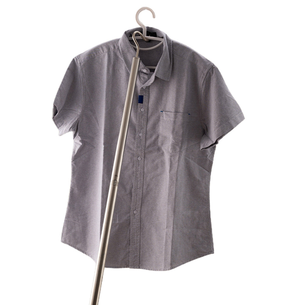 Stainless Steel Extendable Clothes Hook Pole with Sponge Handle for Hanging