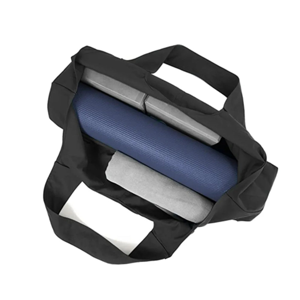 Large Yoga Mat Carrying Bag with Side Pocket Yoga Tote Bag Gym Bag Black