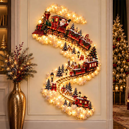 2D Acrylic Christmas Enchanted Path Wall Light  Warm White Wall Light - Snowman