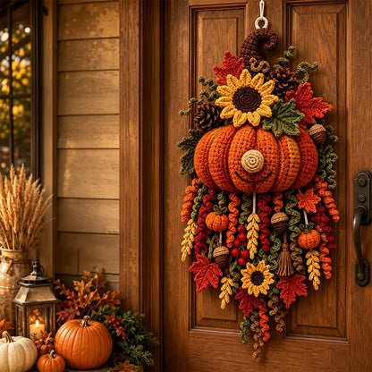 DIY Christmas Crochet Kit For Adults with Yarn and Hook - Pumpkin