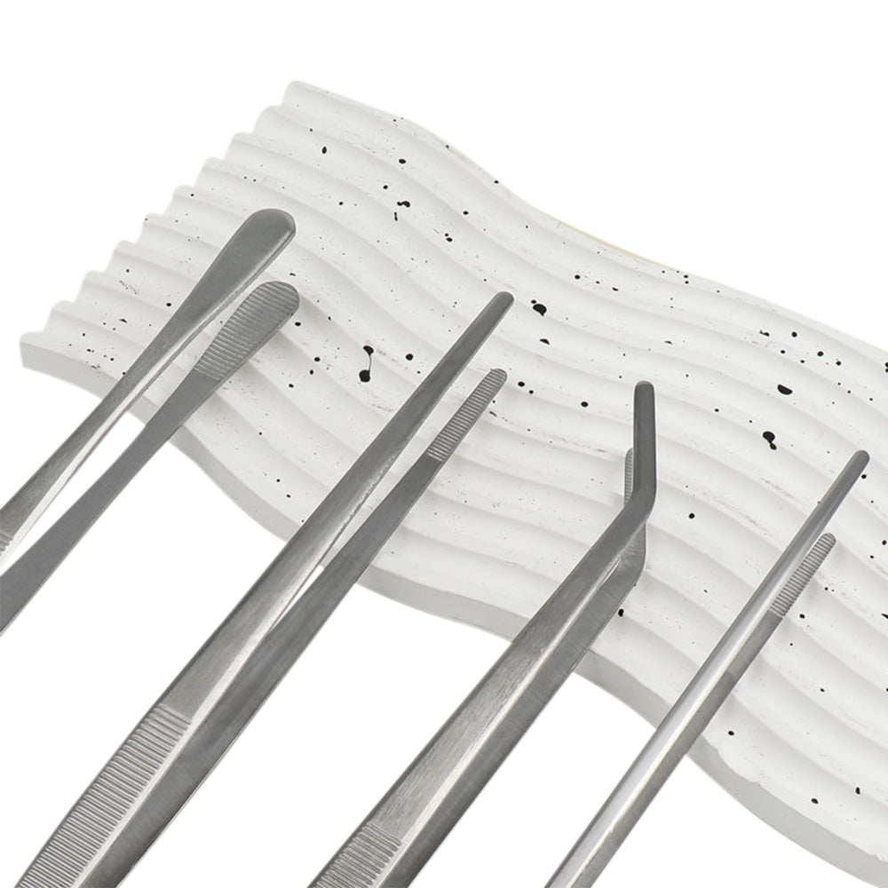 4Pcs BBQ Cooking Tweezer Tongs Stainless Steel Kitchen Tweezer Set