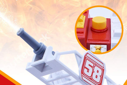 Fire Truck Toys with Water Pump and Rotating Rescue Ladder Big Firetruck Engine