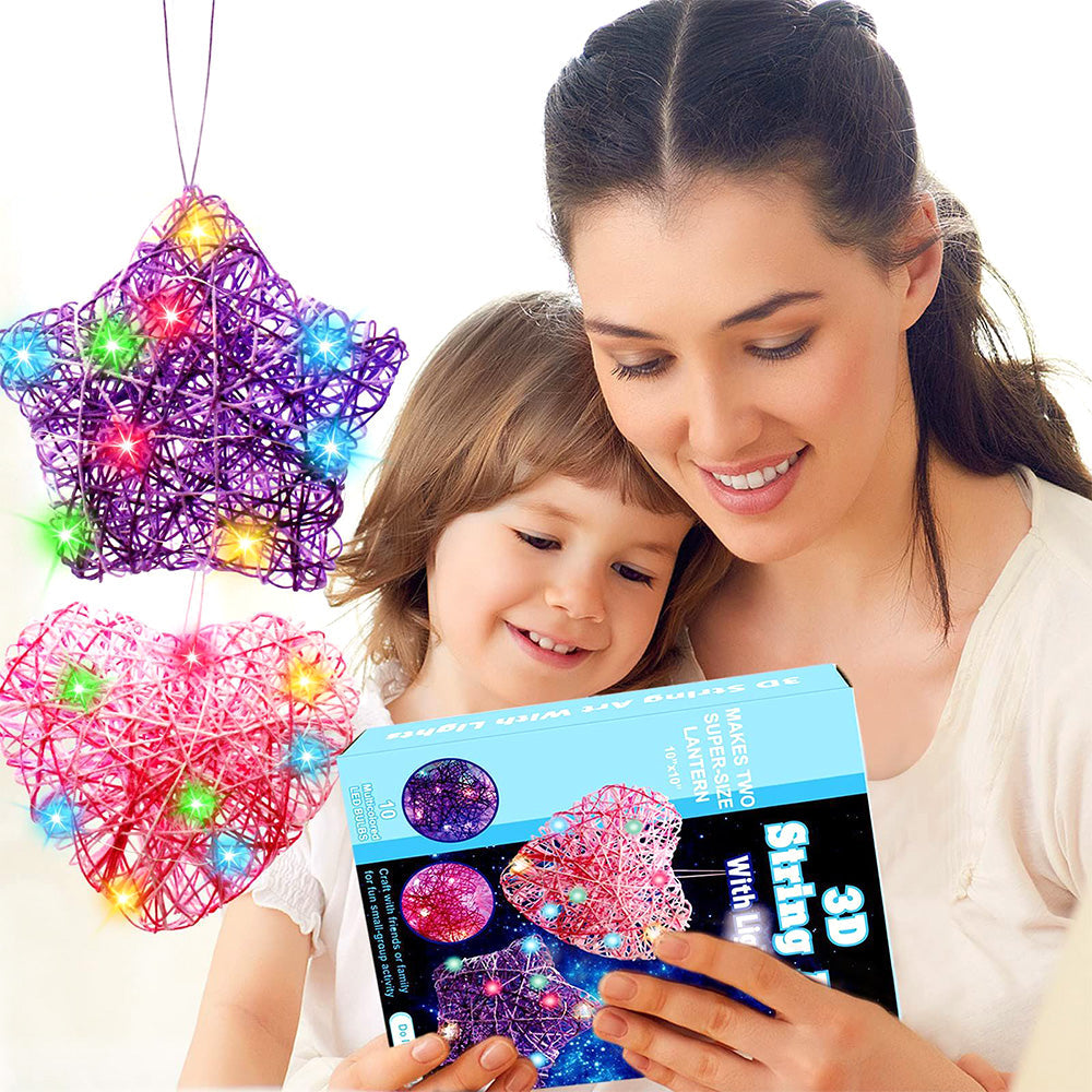 3D String Art Kit for Kids Light Up String Light Toys Arts and Crafts Set