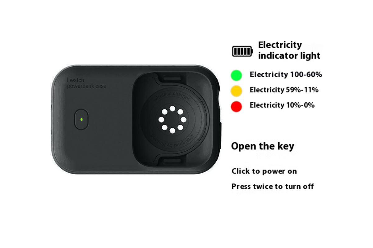Portable Mini Wireless Power Bank For Apple Watch 40 41 44 45 49MM-Blue