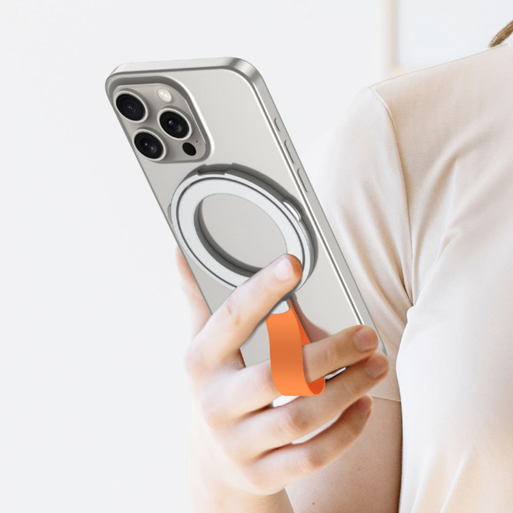 Phone Grip Holder Adjustable Kickstand Ring Compatible with iPhone 15/14/13/12 Series Grey