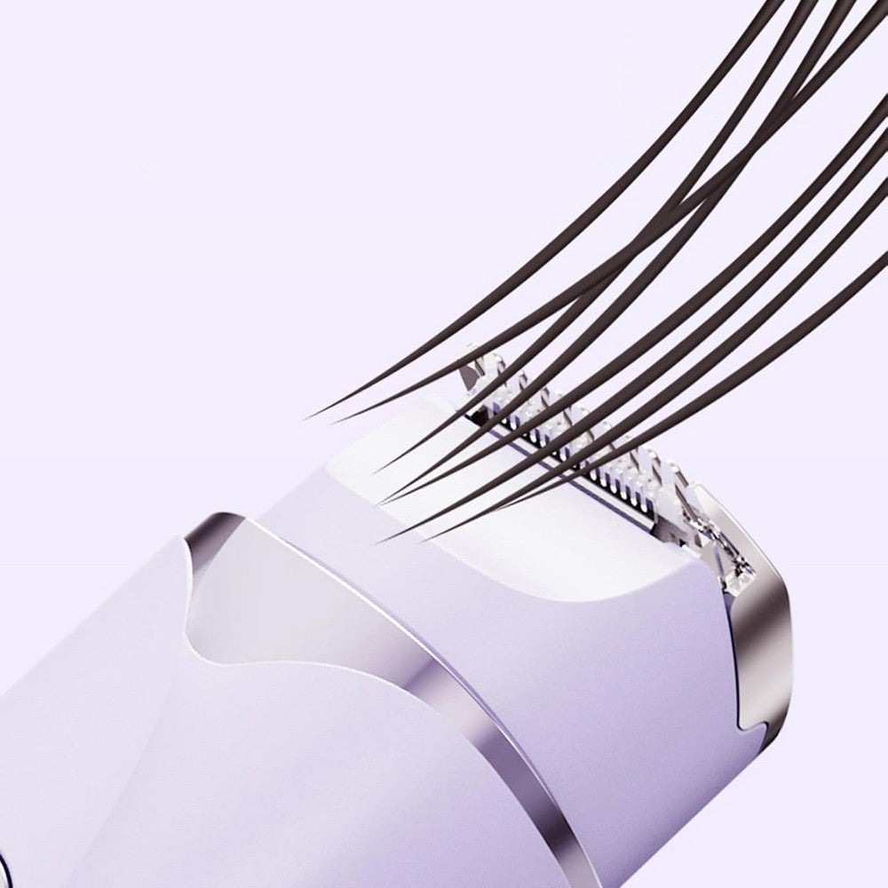 2-in-1 Electric Shaver and Bikini Trimmer with LED Display Facial Hair Remover-Purple