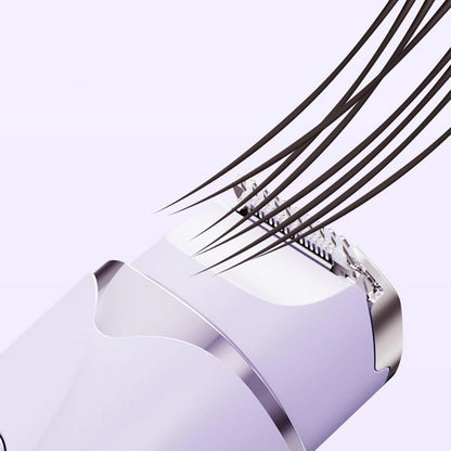 2-in-1 Electric Shaver and Bikini Trimmer with LED Display Facial Hair Remover-Purple