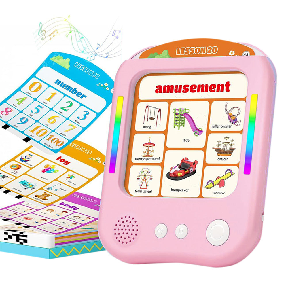 Card Insertion Learning Tablet Educational Toy-Pink