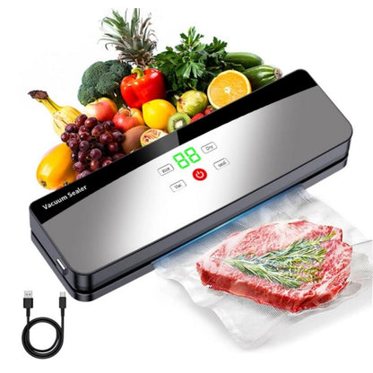 Food Saver Vacuum Sealer Machine Fully Automatic Vacuum Pump With 10 Vacuum Bags-Grey